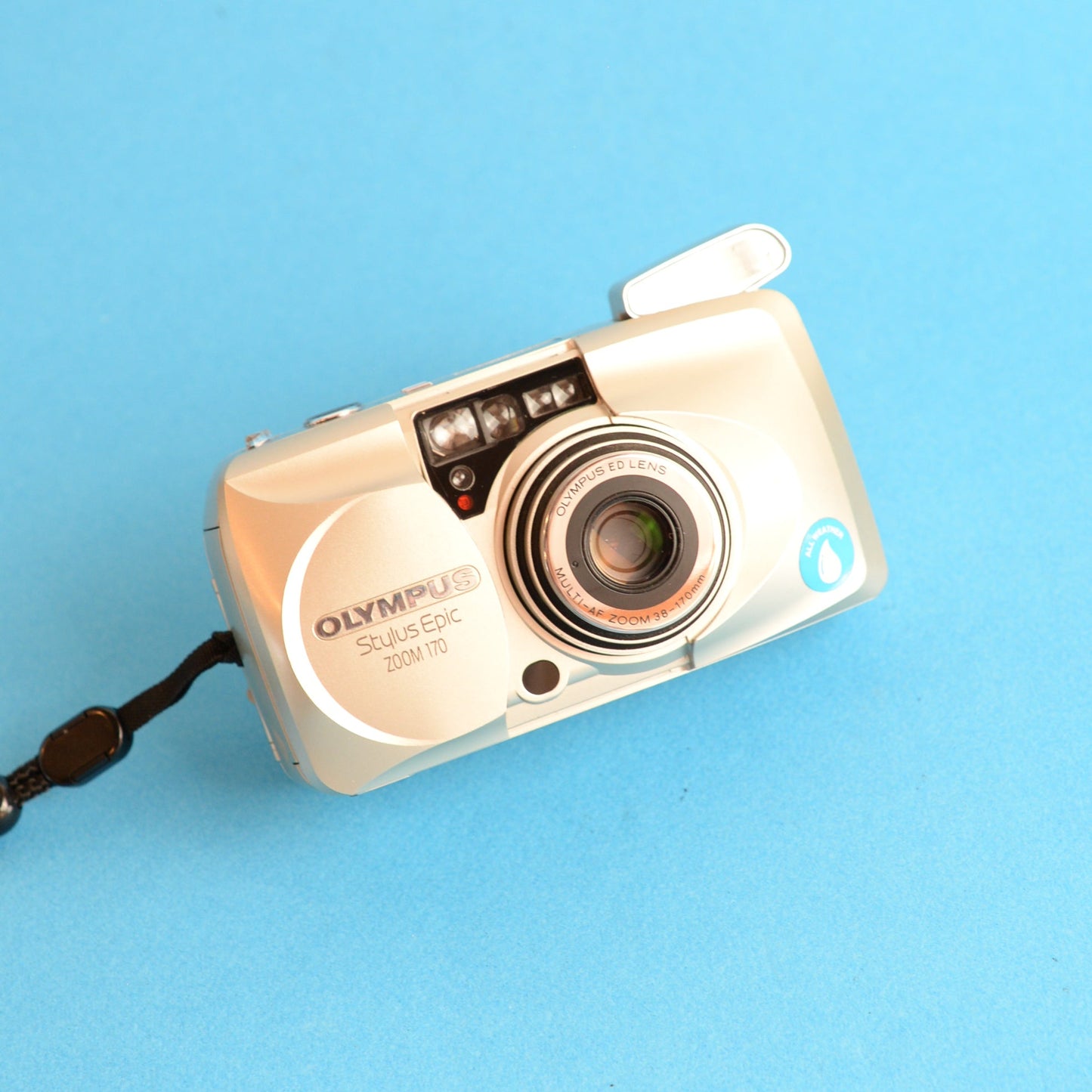 Olympus Stylus Epic Zoom 170 Film Camera | 35mm Point & Shoot | Tested & Working | Gold
