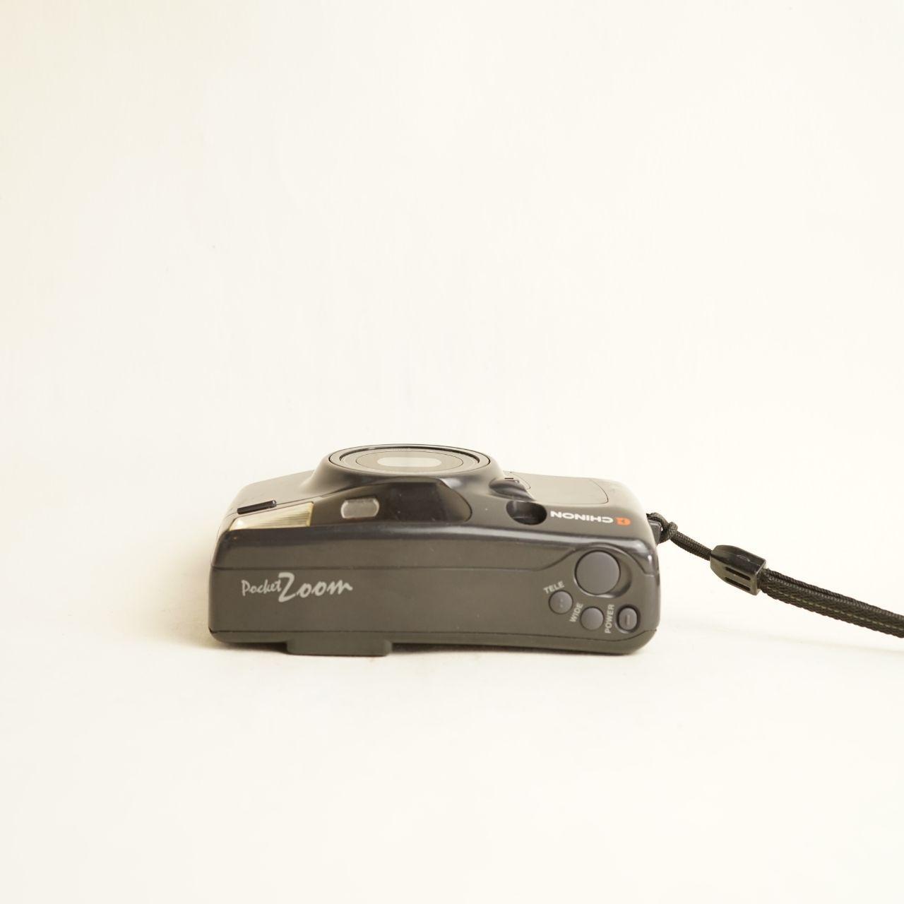 Chinon Pocket Zoom Film Camera | 35mm Point & Shoot | Tested & Working | Grey