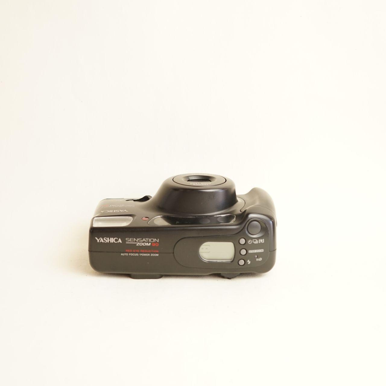 Yashica Sensation Zoom 90 Film Camera | 35mm Point & Shoot | Tested & Working | Black