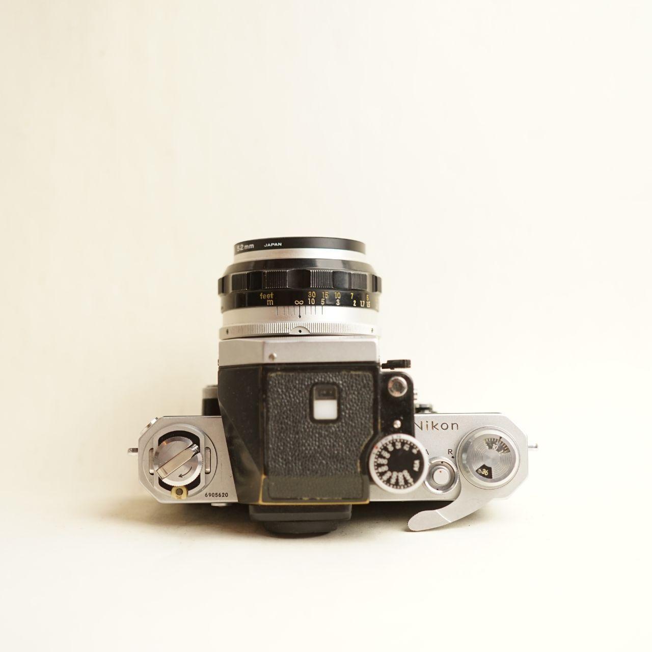 Nikon F SLR Film Camera | FULLY CLA'd | Nikkor-S Auto 50mm f/1.4 Lens | Tested & Working | Silver & Black