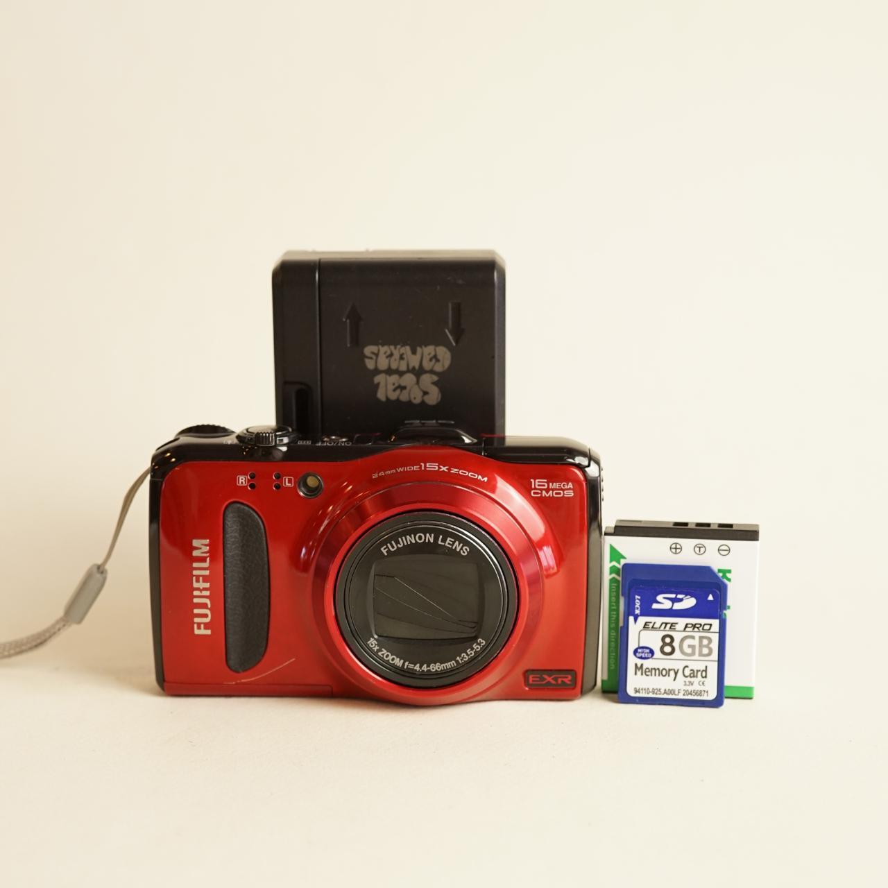 Fujifilm FinePix F550 EXR Digital Camera | 16MP | Tested & Working | Red
