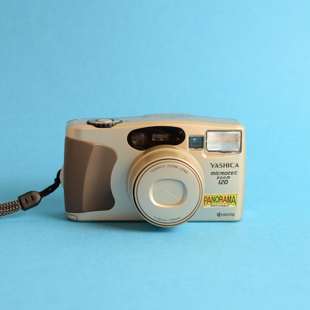 Yashica Microtec Zoom 120 Film Camera | 35mm Point & Shoot | Tested & Working | Gold