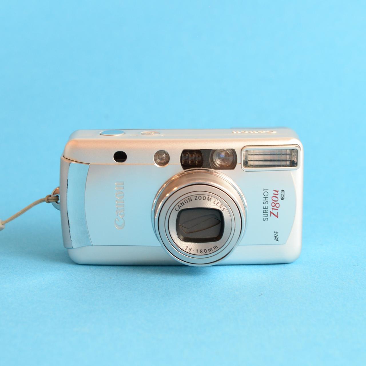 Canon Sure Shot Z180u Film Camera | 35mm Point & Shoot | Tested & Working | Silver