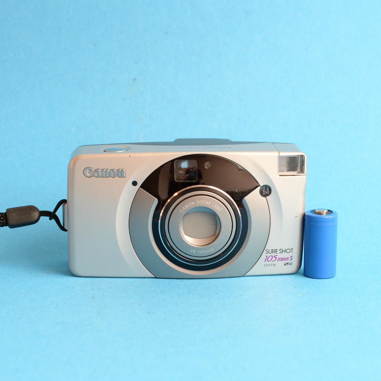 Canon Sure Shot 105 Zoom S Film Camera | 35mm Point & Shoot | Tested & Working | Silver