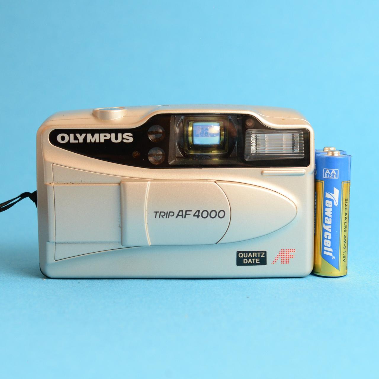 Olympus Trip AF 4000 Film Camera | 35mm Point & Shoot | Tested & Working | Silver & Black
