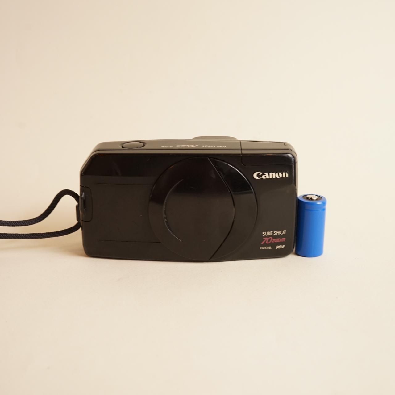 Canon SureShot 70 Zoom Film Camera | 35mm Point & Shoot | Tested & Working | Black