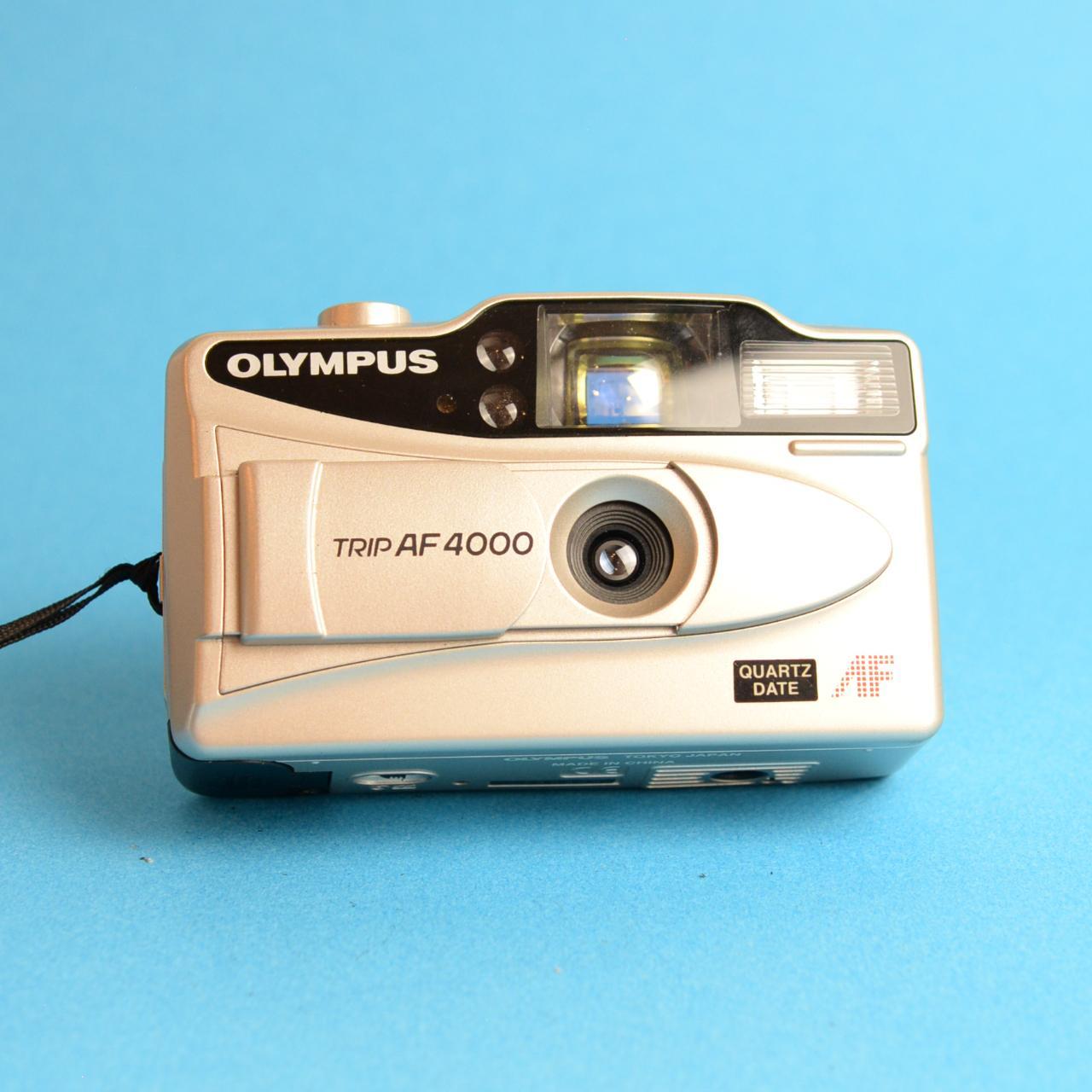 Olympus Trip AF 4000 Film Camera | 35mm Point & Shoot | Tested & Working | Silver & Black