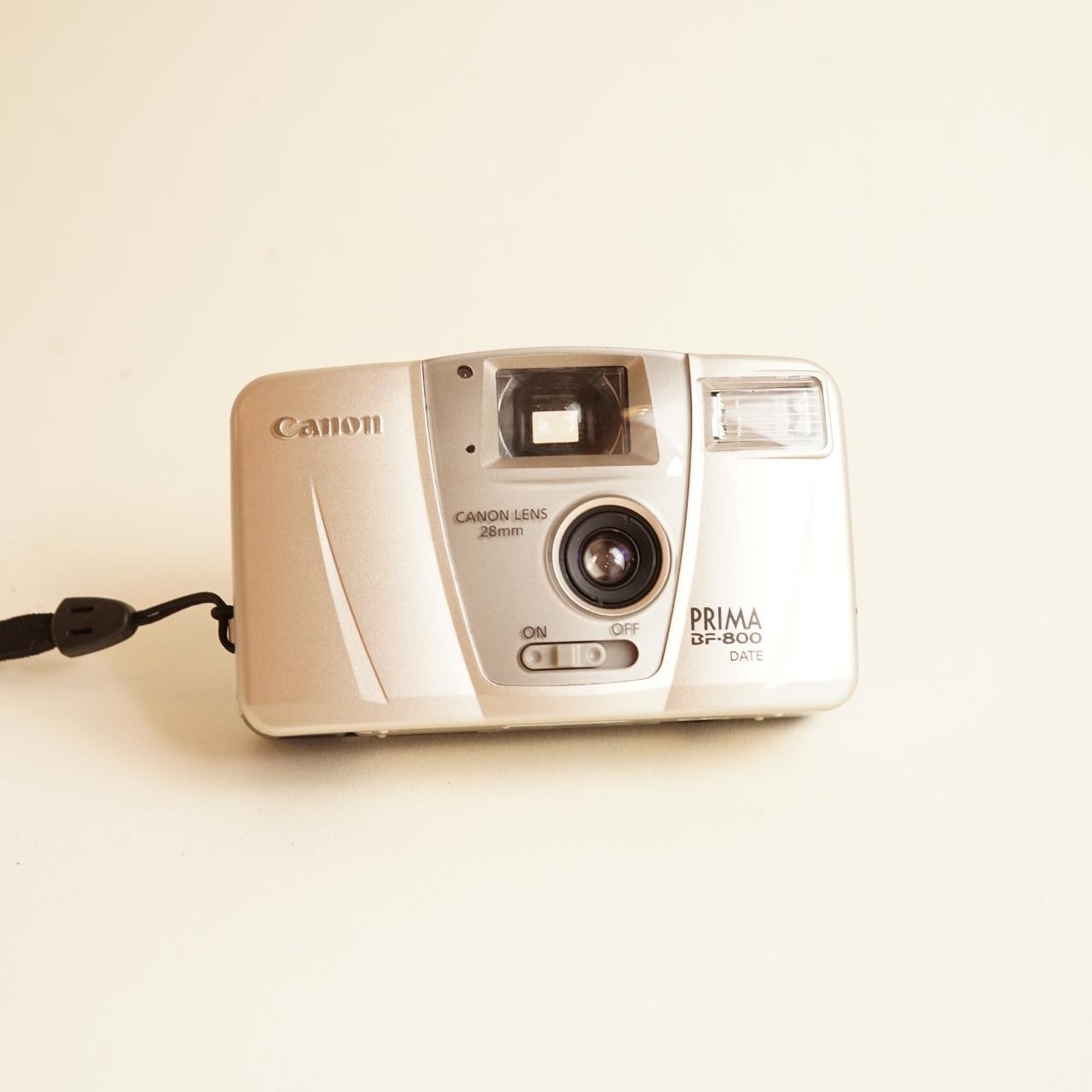 Canon Prima BF-800 Film Camera | 35mm Point & Shoot | Tested & Working | Silver