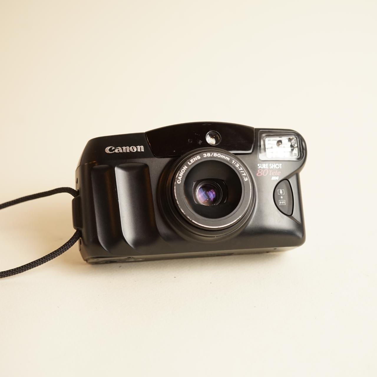 Canon SureShot 80 Tele Film Camera | 35mm Point & Shoot | Tested & Working | Black
