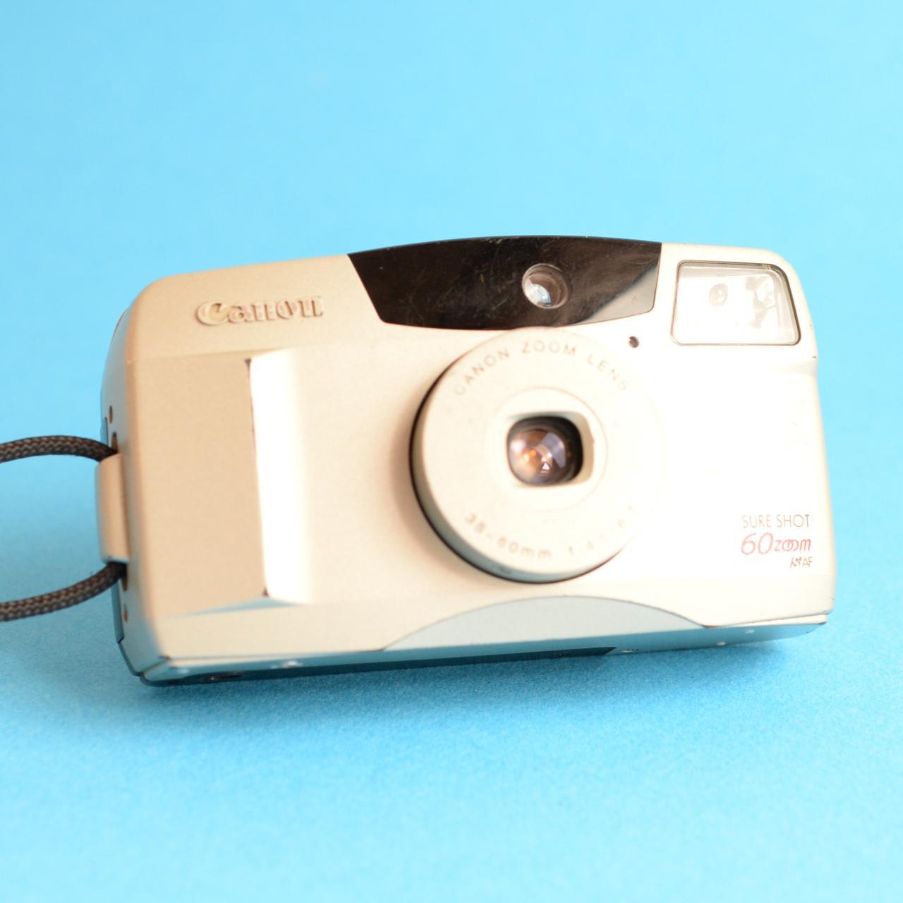 Canon SureShot 60 Zoom Film Camera | 35mm Point & Shoot | Tested & Working | Silver