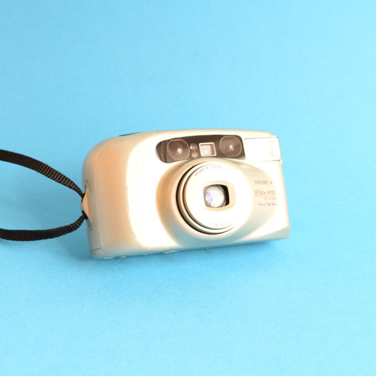 Yashica Elite 105 Zoom | 35mm Film Camera | Tested & Working | Silvery-Gold
