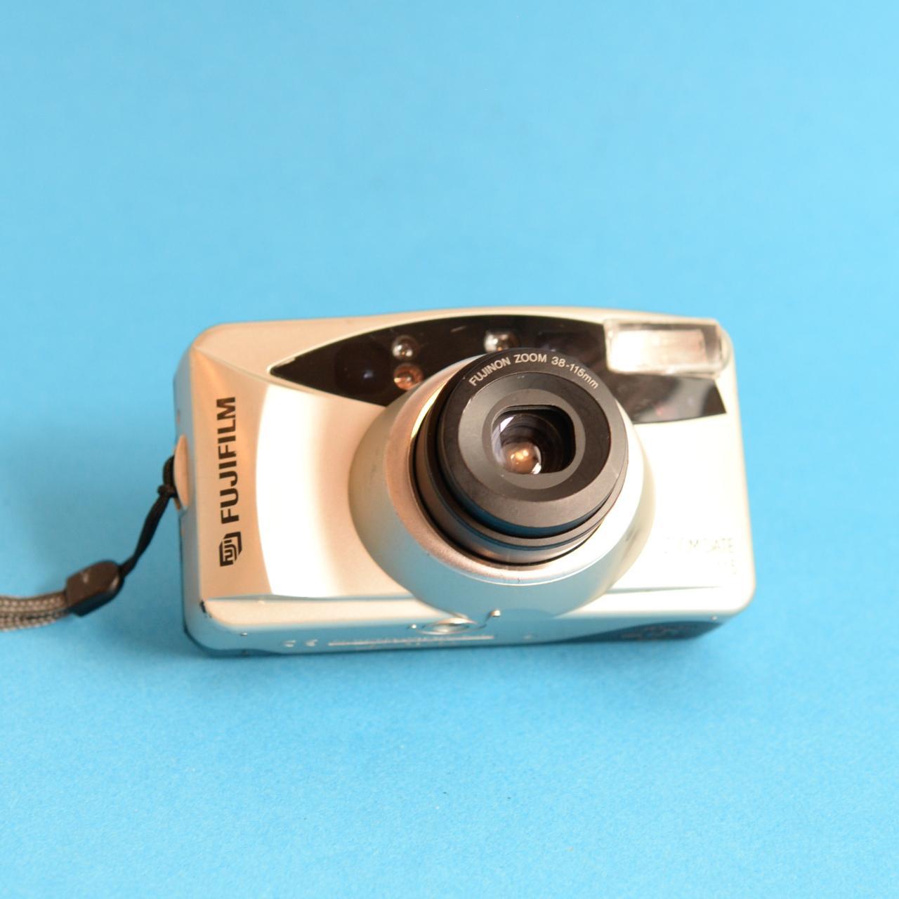 Fujifilm Zoom Date 115 Film Camera | 35mm Point & Shoot | Tested & Working | Silvery Gold