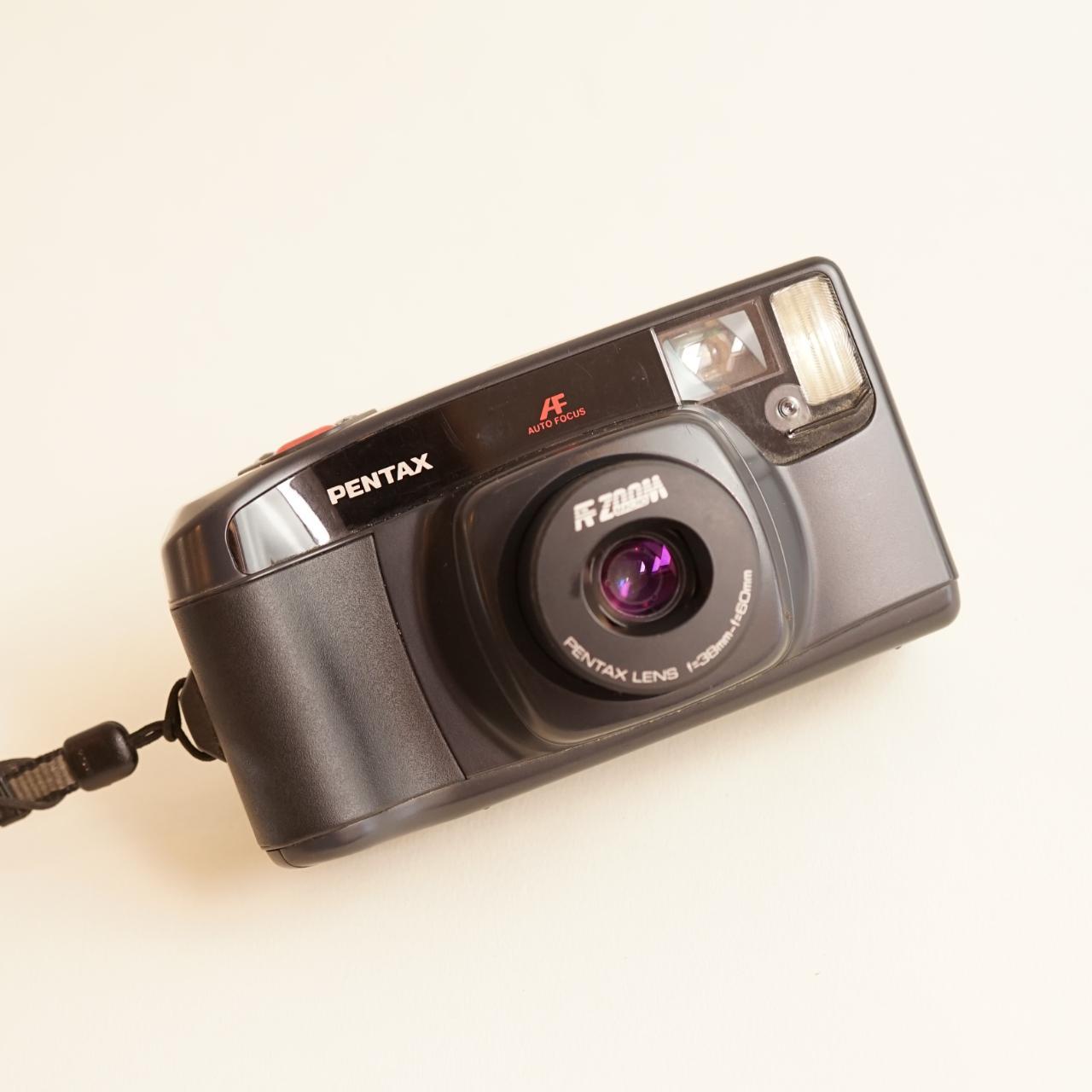 Pentax IQZoom 60 Film Camera | 35mm Point & Shoot | Tested & Working | Black