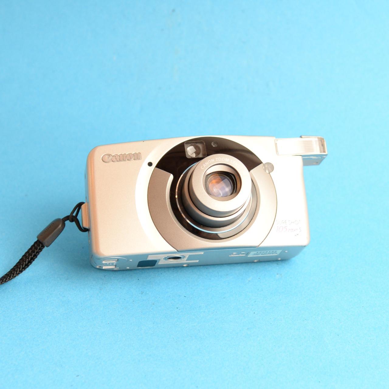 Canon Sure Shot 105 Zoom S Film Camera | 35mm Point & Shoot | Tested & Working | Silver