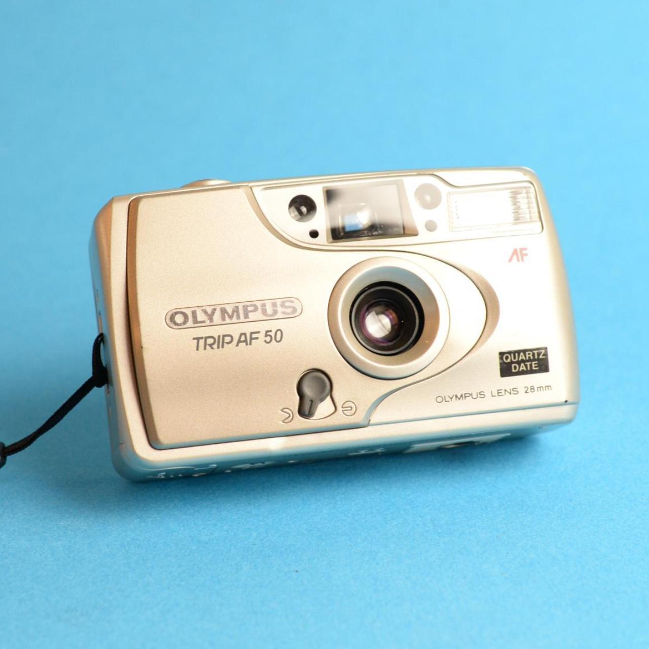 Olympus Trip AF 50 Film Camera | 35mm Point & Shoot | Tested & Working | Silver