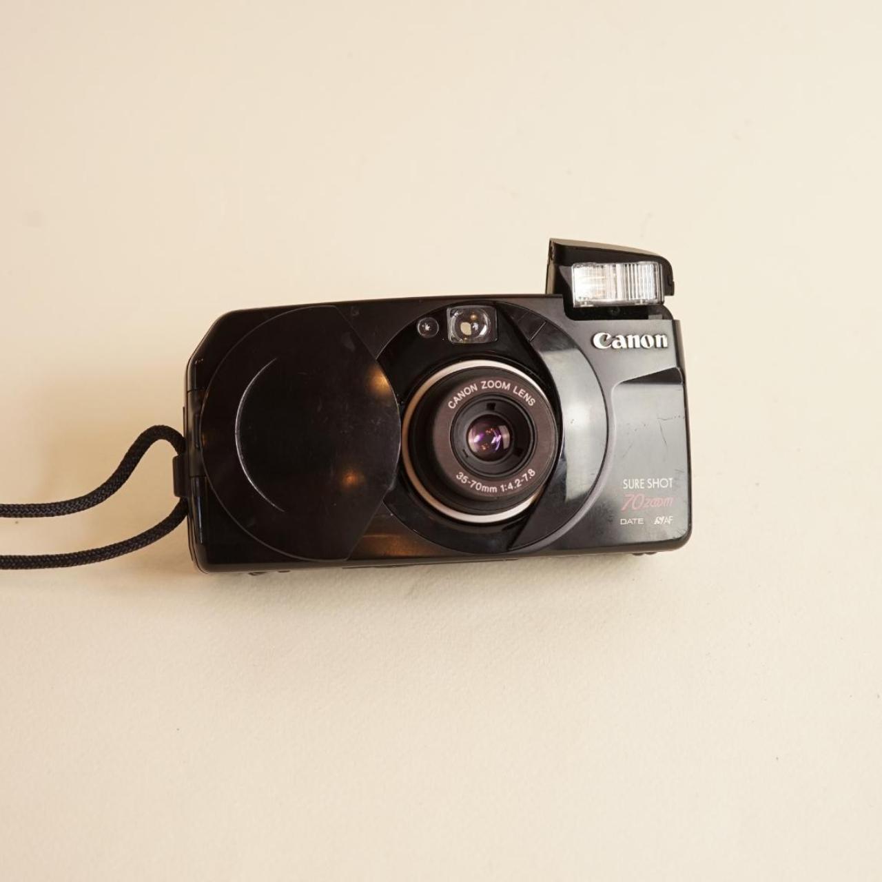 Canon SureShot 70 Zoom Film Camera | 35mm Point & Shoot | Tested & Working | Black