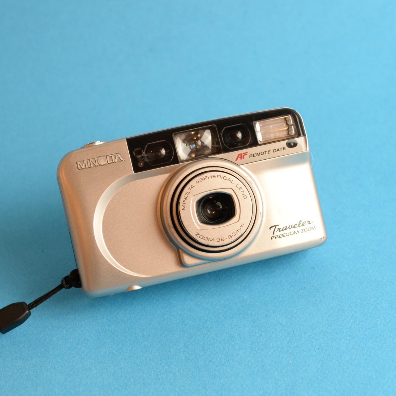 Minolta Traveler Freedom Zoom 35mm Film Camera | Tested & Working | Silver