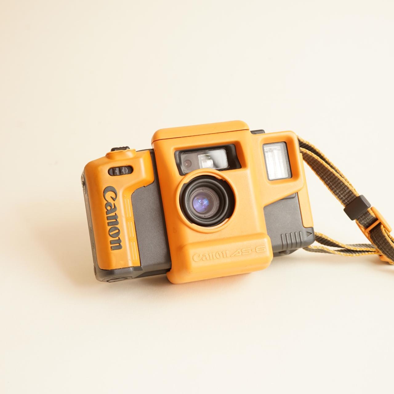 Canon AS-6 Film Camera | 35mm Point & Shoot | Tested & Working | Orange