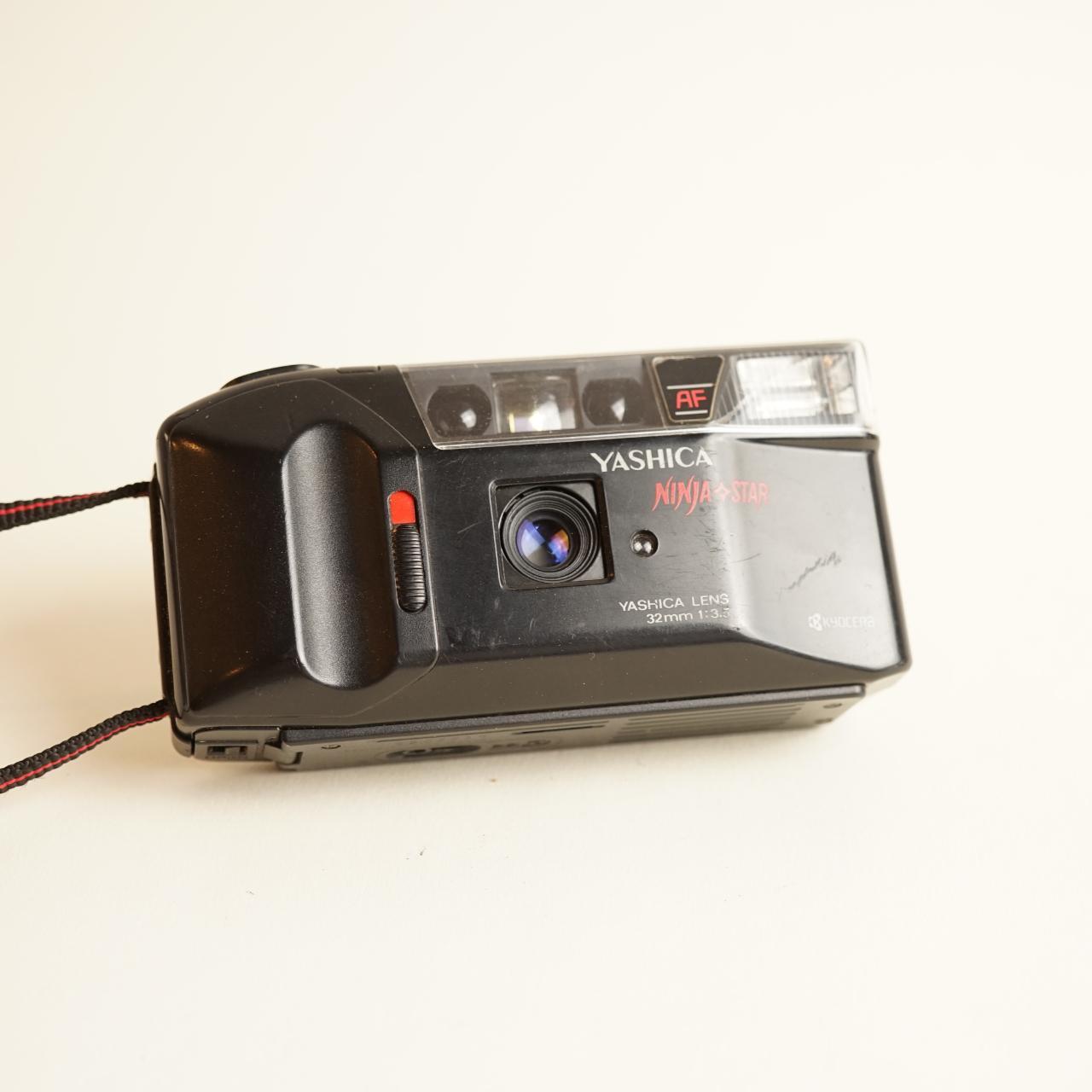 Yashica Ninja Star Film Camera | 35mm Point & Shoot | Tested & Working | Black