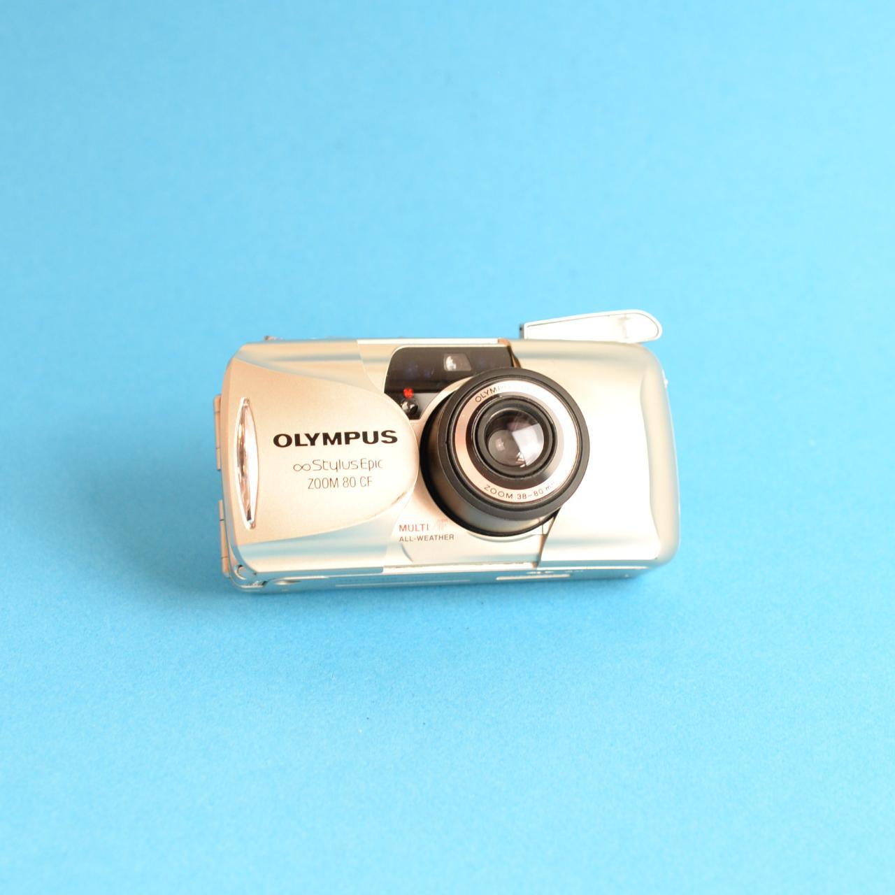 Olympus Stylus Epic Zoom 80 CF | 35mm Film Camera | Tested & Working | Silver