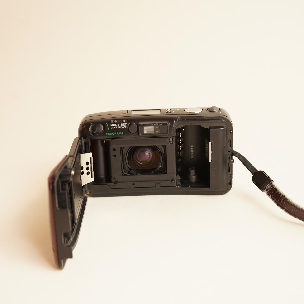 Olympus LT Zoom 105 Film Camera | 35mm Point & Shoot | Tested & Working | Reddish Brown Faux Leather