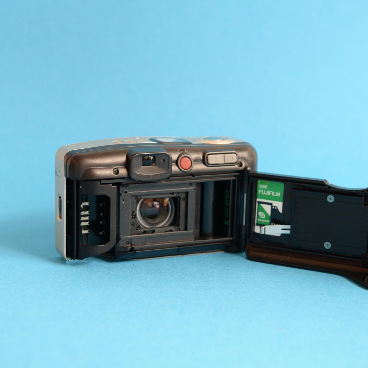 Fujifilm Zoom Date 115 Film Camera | 35mm Point & Shoot | Tested & Working | Silvery Gold