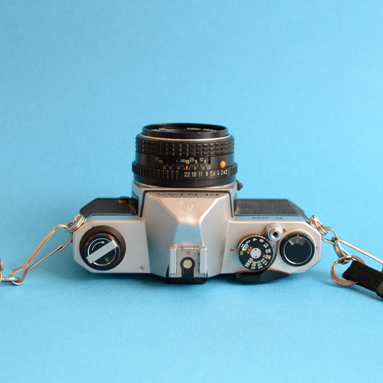 Pentax K1000 SLR Film Camera | 35mm Manual Focus | Tested & Working | Silver & Black