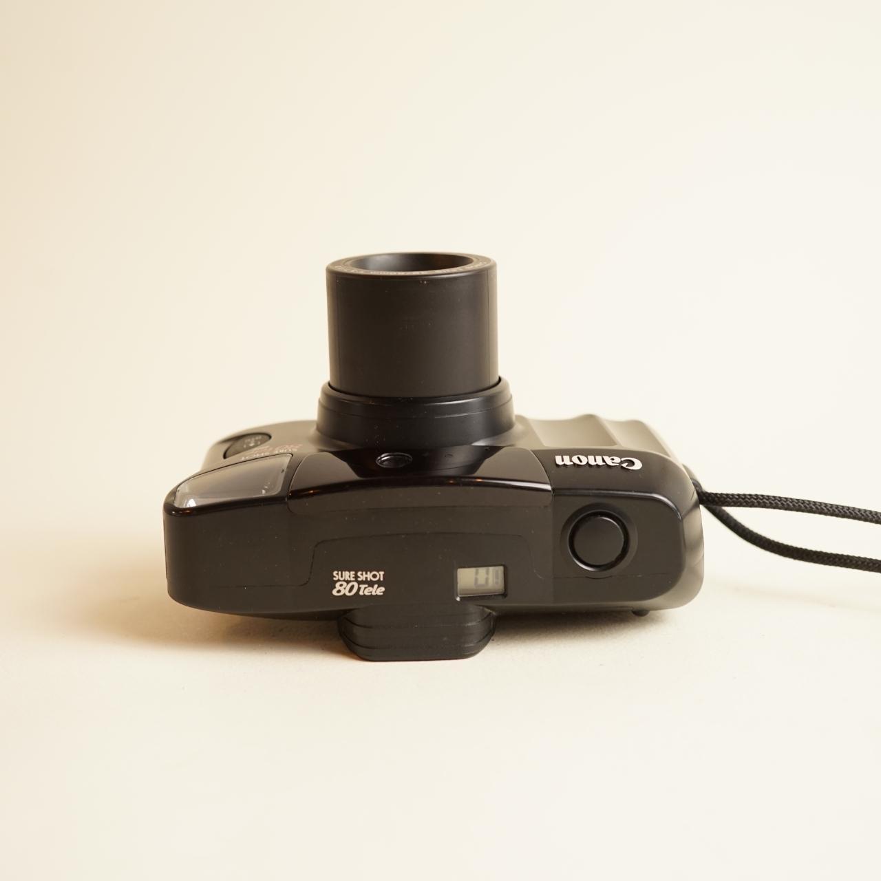 Canon SureShot 80 Tele Film Camera | 35mm Point & Shoot | Tested & Working | Black