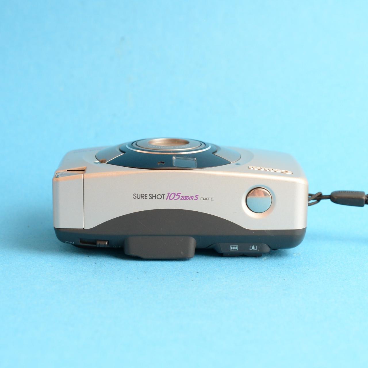 Canon Sure Shot 105 Zoom S Film Camera | 35mm Point & Shoot | Tested & Working | Silver
