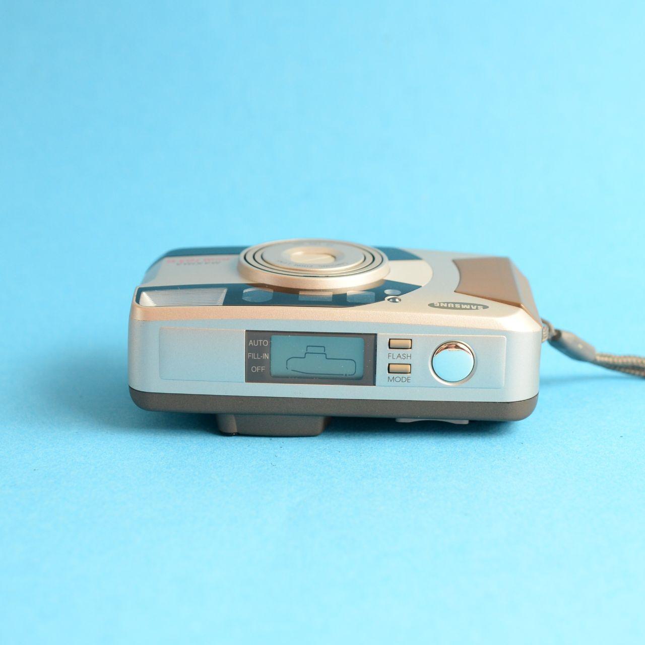 Samsung Maxima Zoom 105 XL Film Camera | 35mm Point & Shoot | Tested & Working | Silver