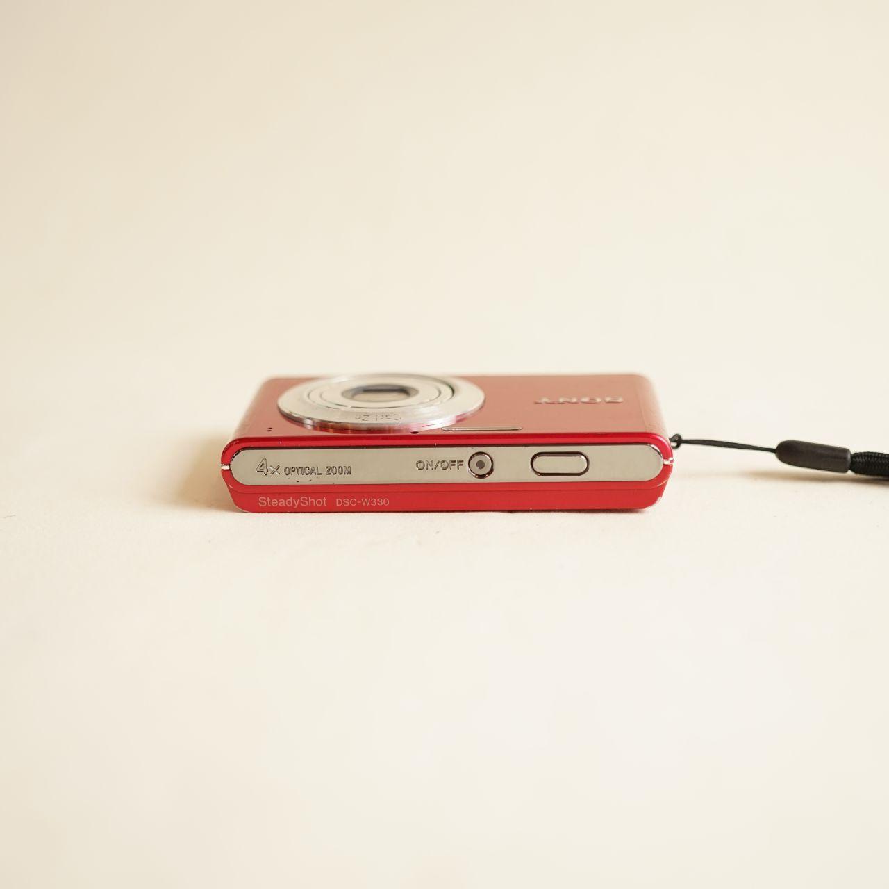 Sony Cyber-shot DSC-W330 Digital Camera | 14.1MP | Tested & Working | Red