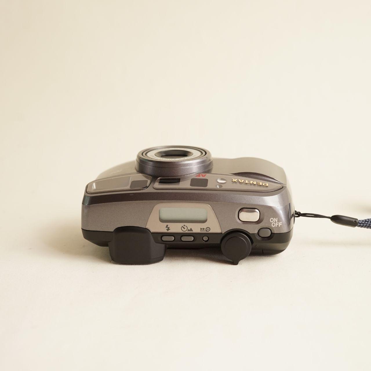 Pentax IQZoom EZY-80 Film Camera | 35mm Point & Shoot | Tested & Working | Grey