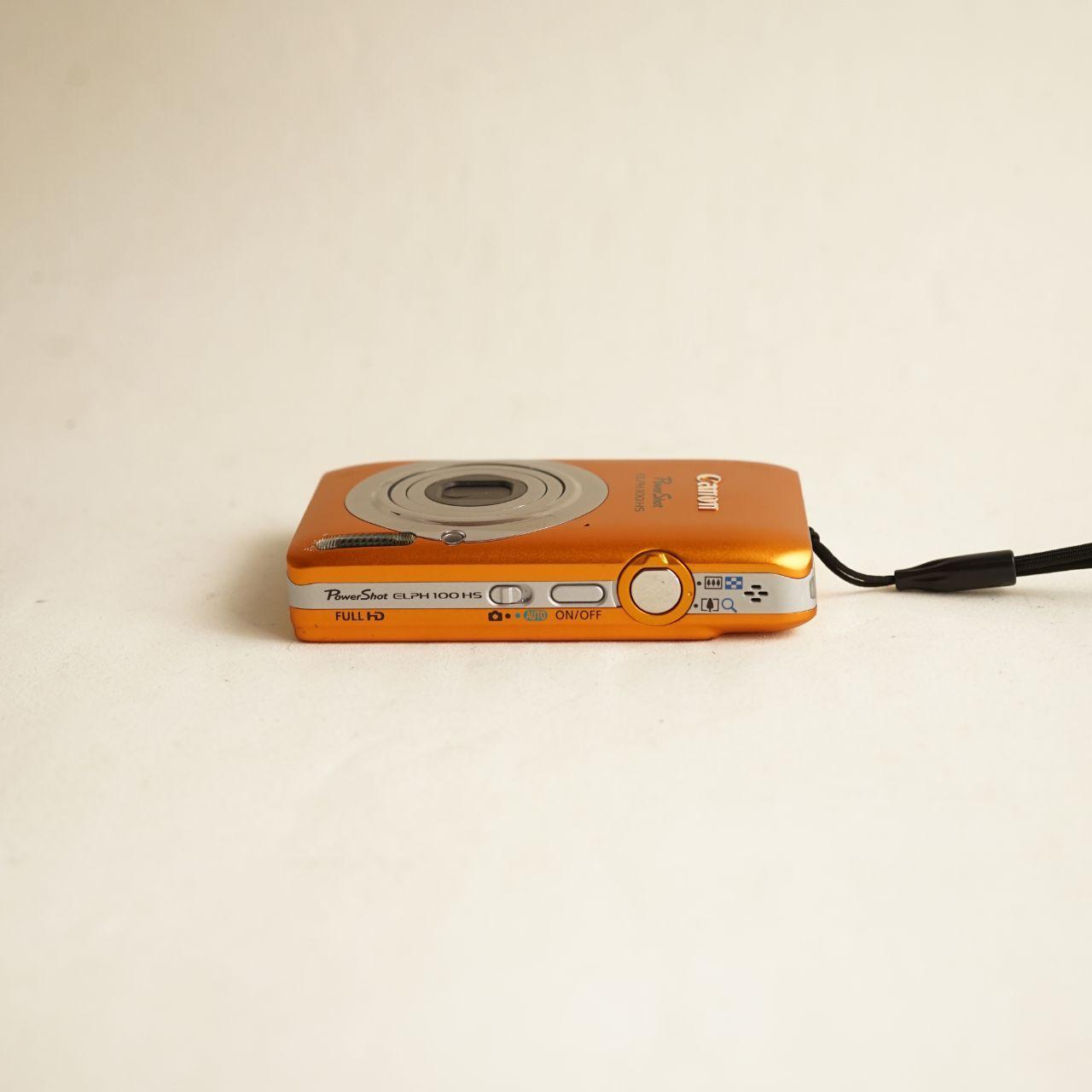 Canon PowerShot ELPH 100 HS Digital Camera | 12.1MP | Tested & Working | Orange