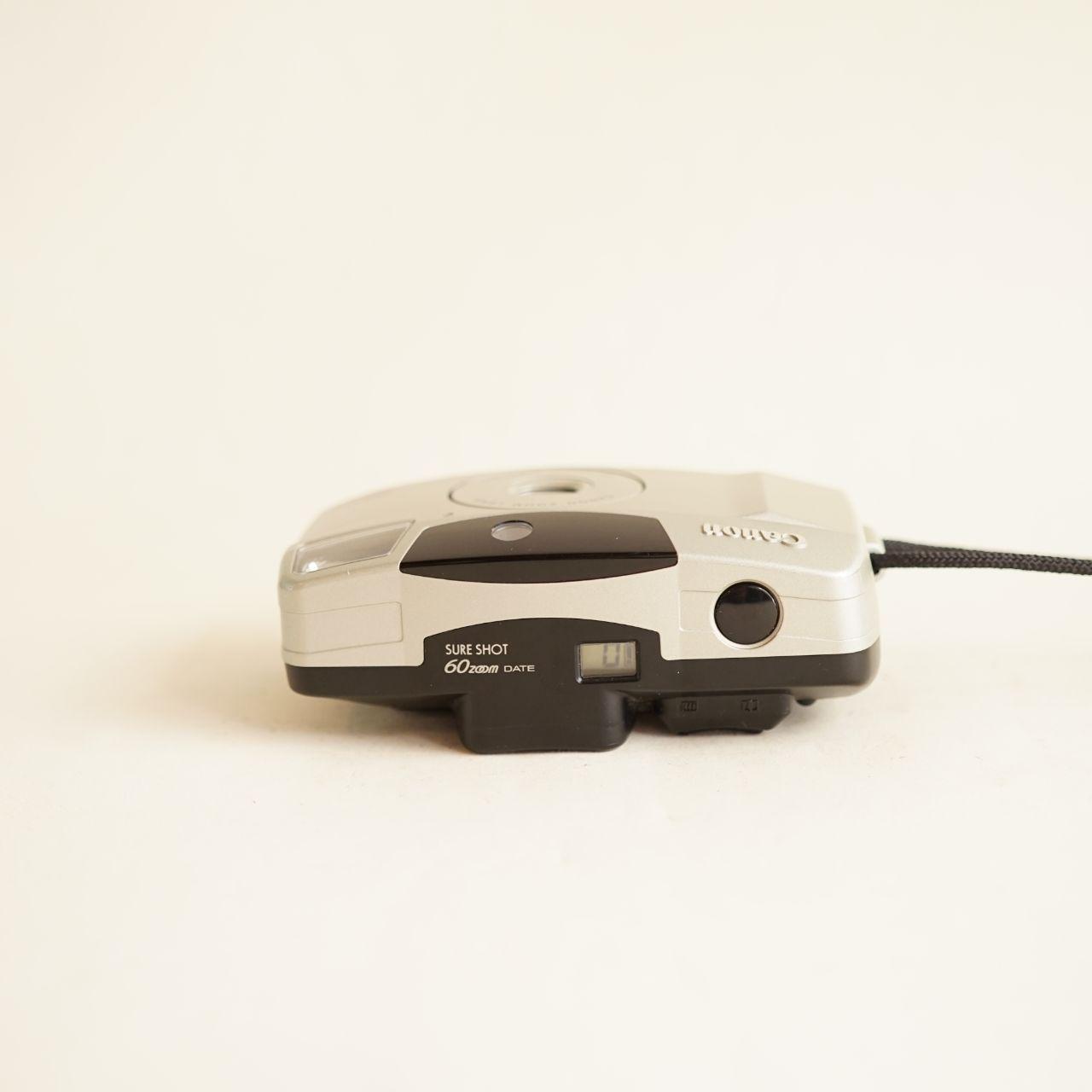 Canon Sure Shot 60 Zoom 35mm Point & Shoot Film Camera | READ DESCRIPTION | Silver