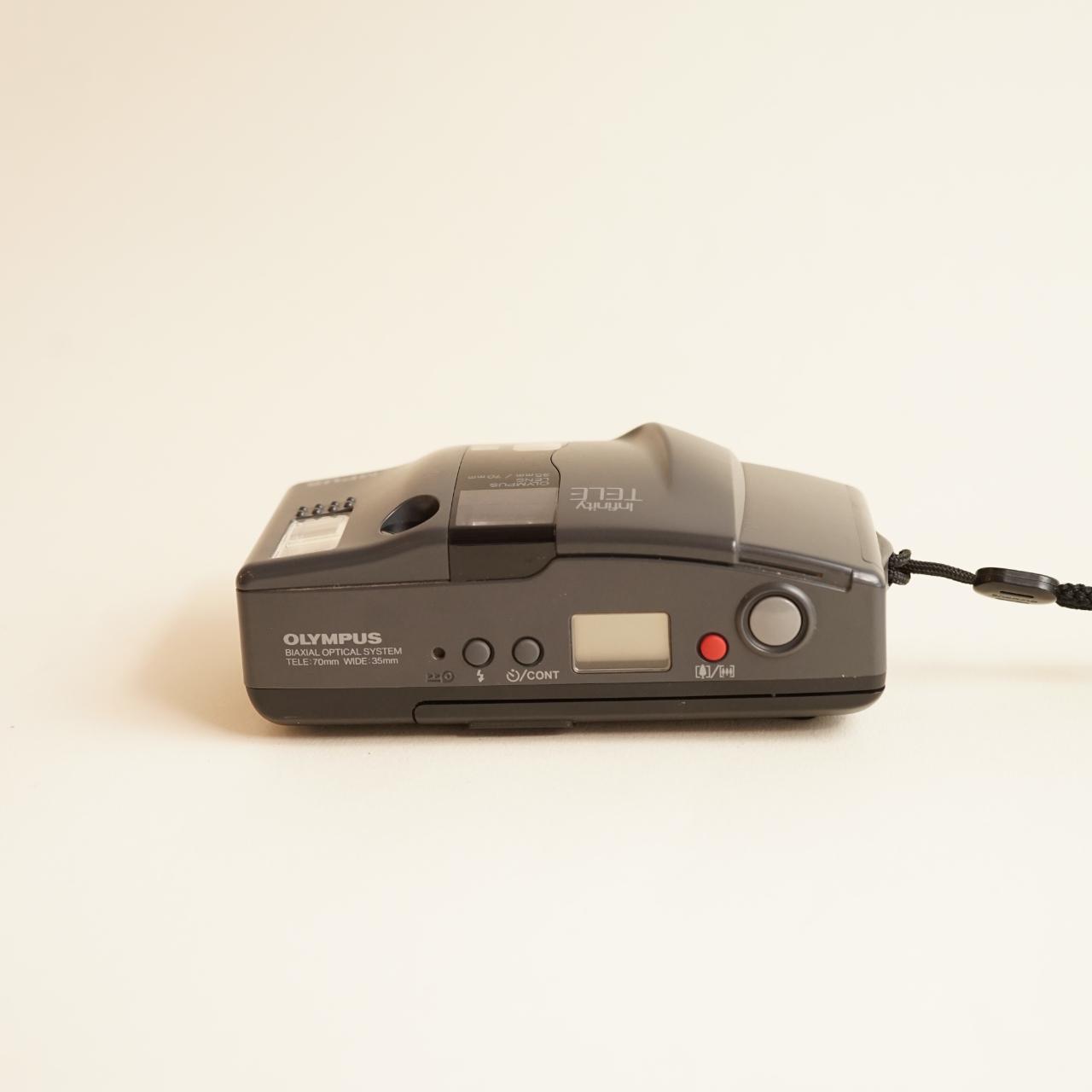 Olympus Infinity Tele Film Camera | 35mm Point & Shoot | Tested & Working | Grey