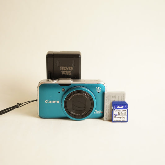 Canon PowerShot SX230 HS Digital Camera | 12.1MP | Tested & Working | Blue