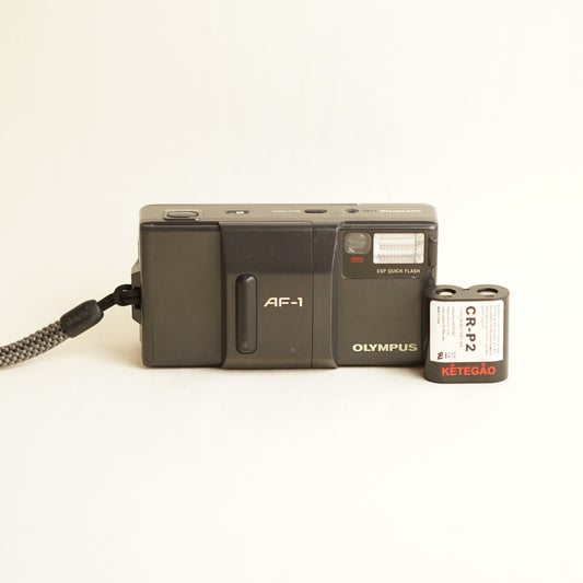 Olympus AF-1 Film Camera | 35mm Point & Shoot | Tested & Working | Grey