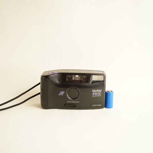 Vivitar PS90 Film Camera | 35mm Point & Shoot | Tested & Working | Black