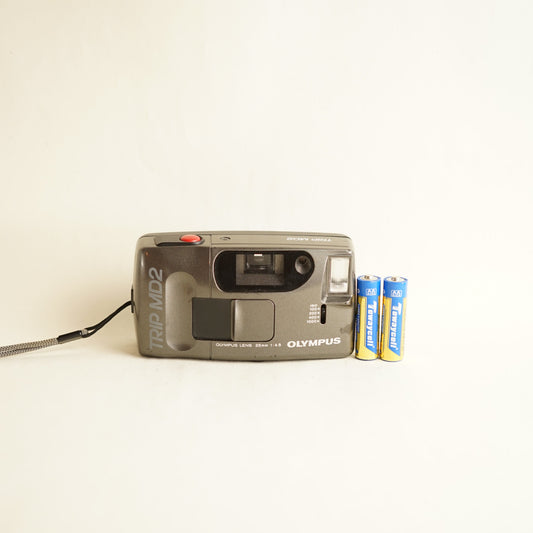 Olympus Trip MD2 Film Camera | 35mm Point & Shoot | Tested & Working | Grey