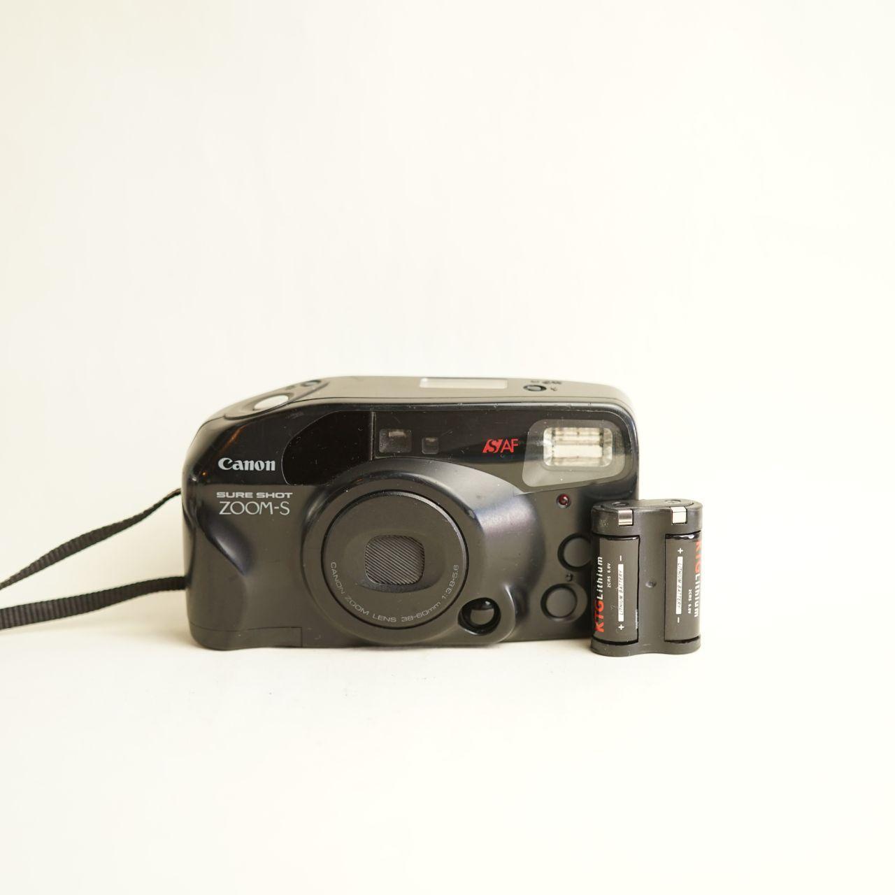 Canon Sure Shot Zoom-S Film Camera | 35mm Point & Shoot | Tested & Working | Black