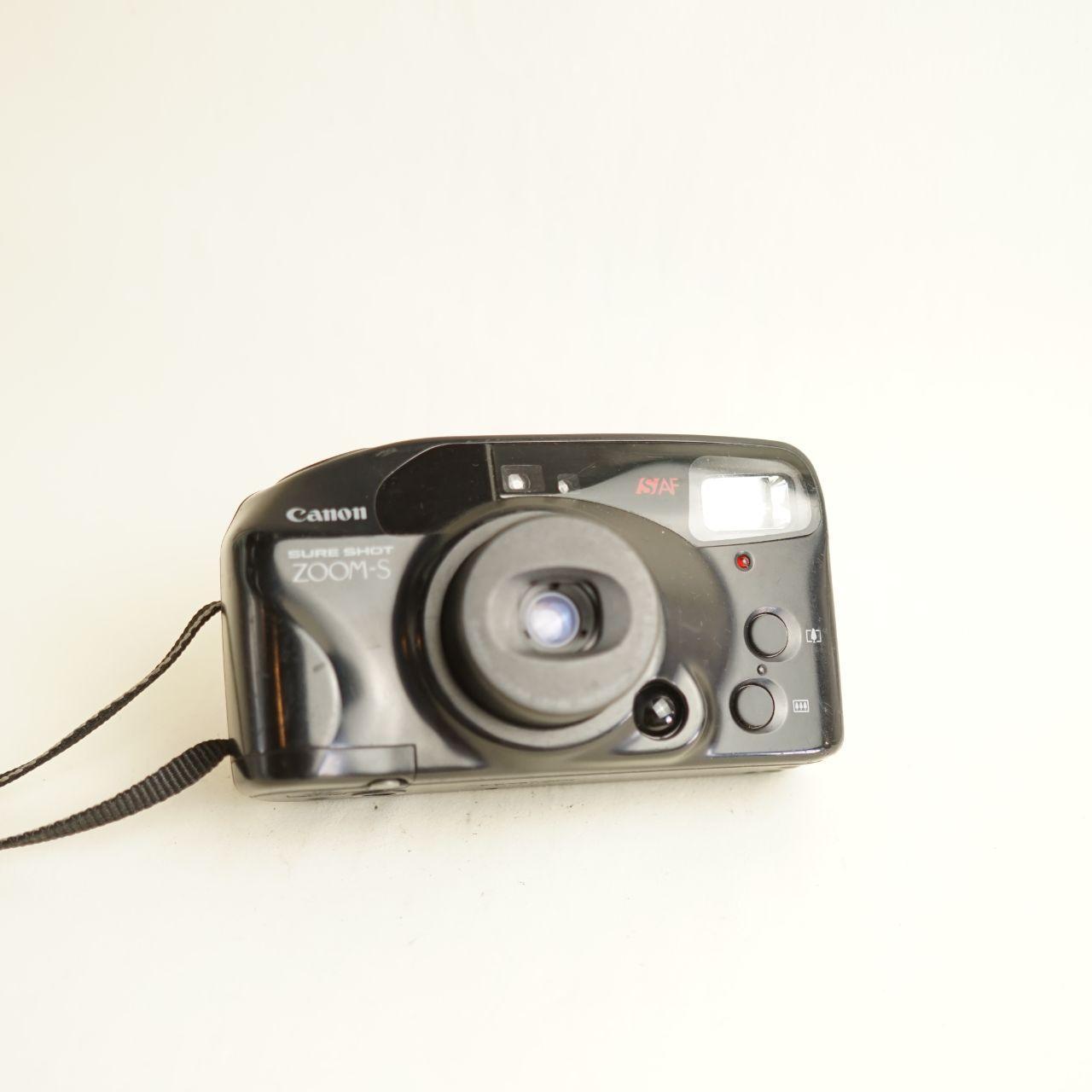 Canon Sure Shot Zoom-S Film Camera | 35mm Point & Shoot | Tested & Working | Black