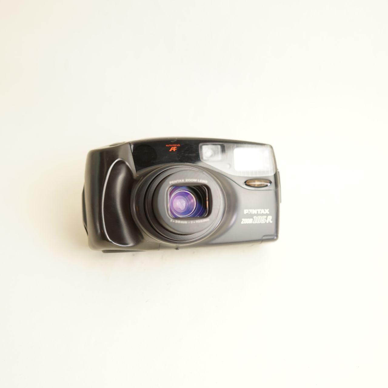 Pentax Zoom 105-R Film Camera | 35mm Point & Shoot | Tested & Working | Grey