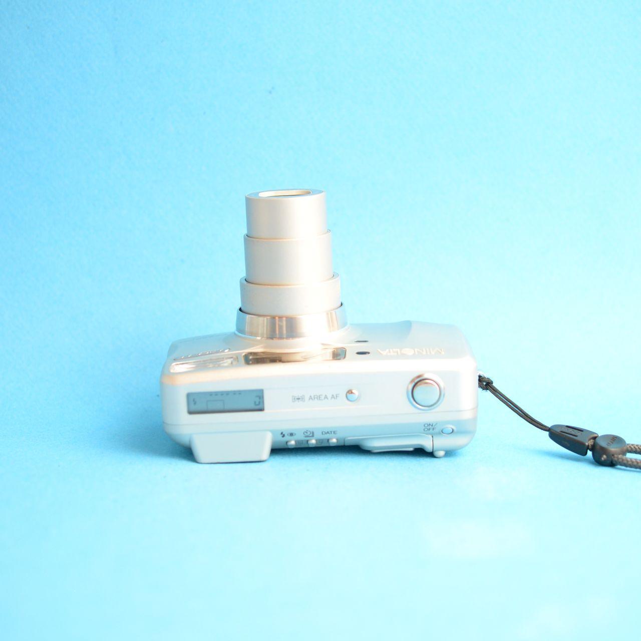 Minolta Freedom Zoom 160 Date Film Camera | 35mm Point & Shoot | Tested & Working | Silver