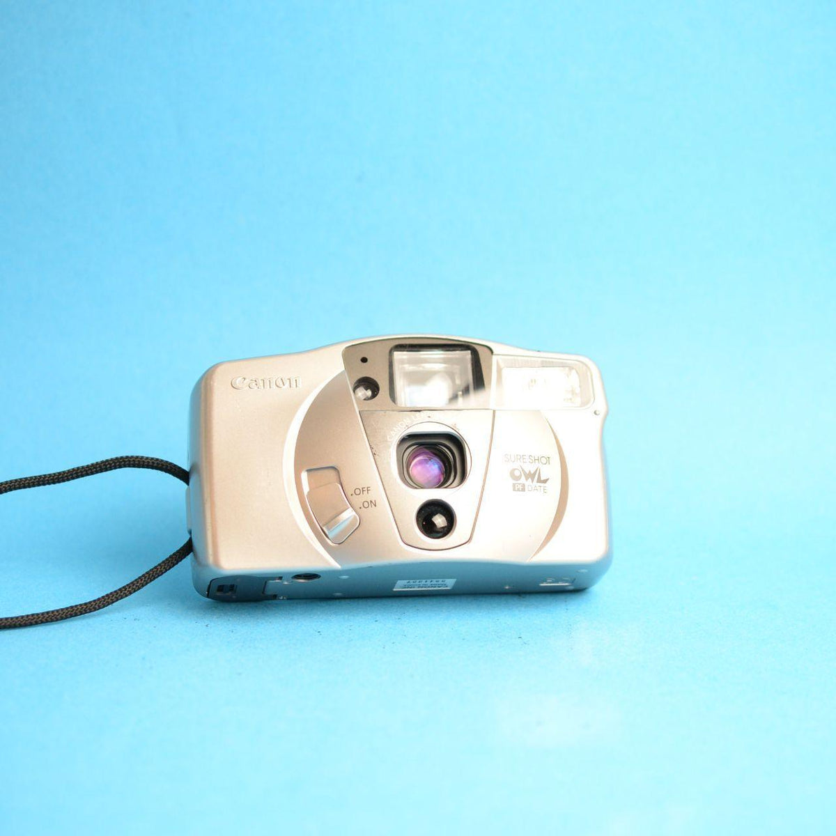 Canon Sure Shot Owl Film Camera | 35mm Point & Shoot | Tested & Working | Silver