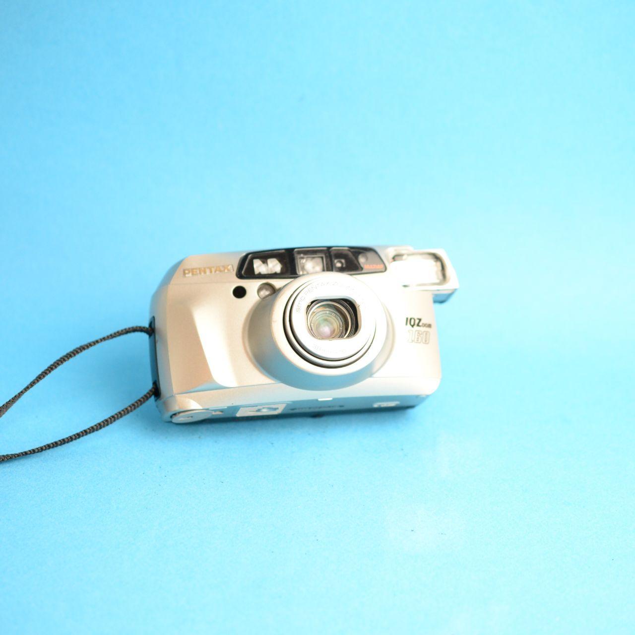 Pentax IQZoom 160 Film Camera | 35mm Point & Shoot | Tested & Working | Silver