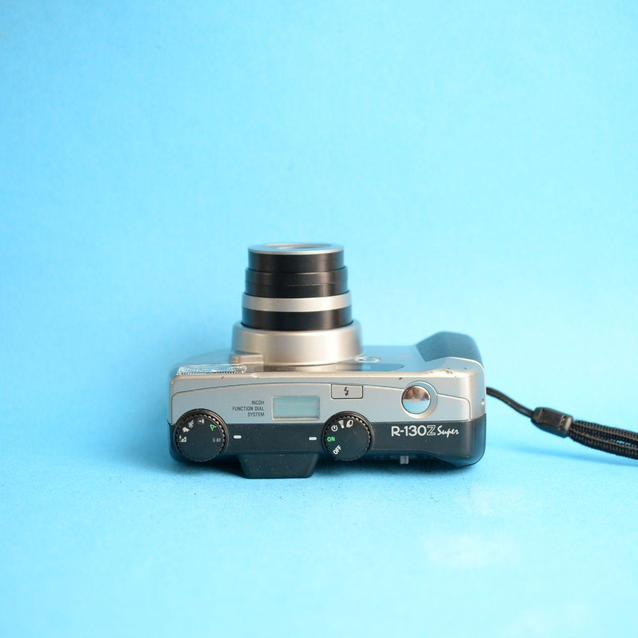 Ricoh R-130Z Film Camera | 35mm Point & Shoot | Tested & Working | Grey