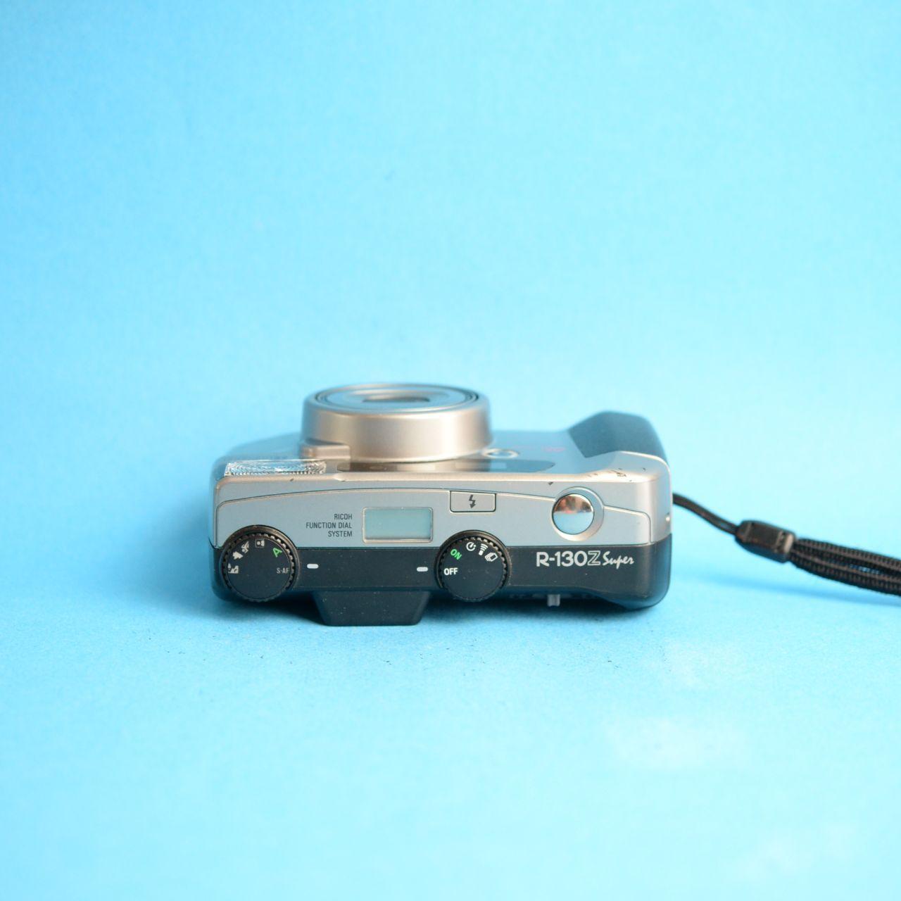 Ricoh R-130Z Film Camera | 35mm Point & Shoot | Tested & Working | Grey