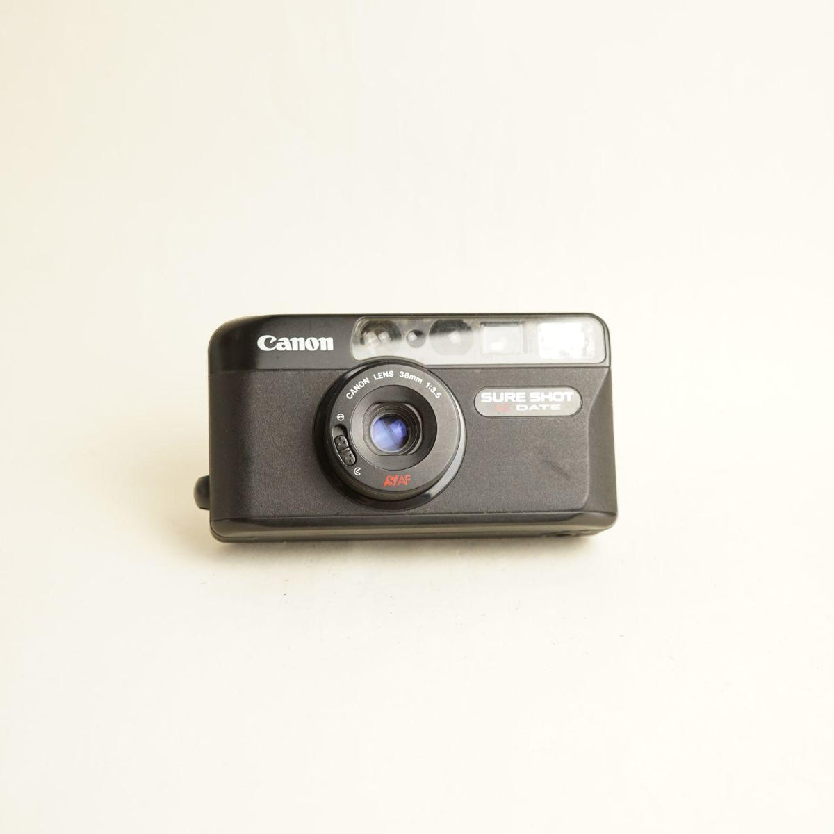 Canon Sure Shot K Date Film Camera | 35mm Point & Shoot | Tested & Working | Black