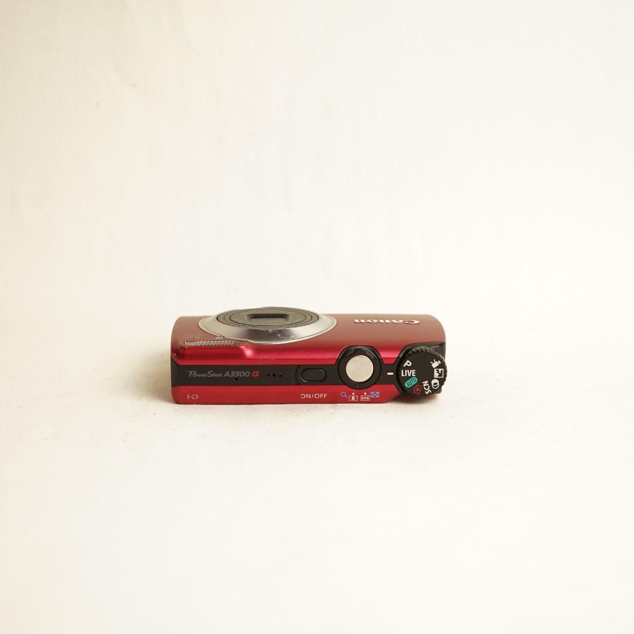Canon PowerShot A3300 IS Digital Camera | 16.0MP | Tested & Working | Red