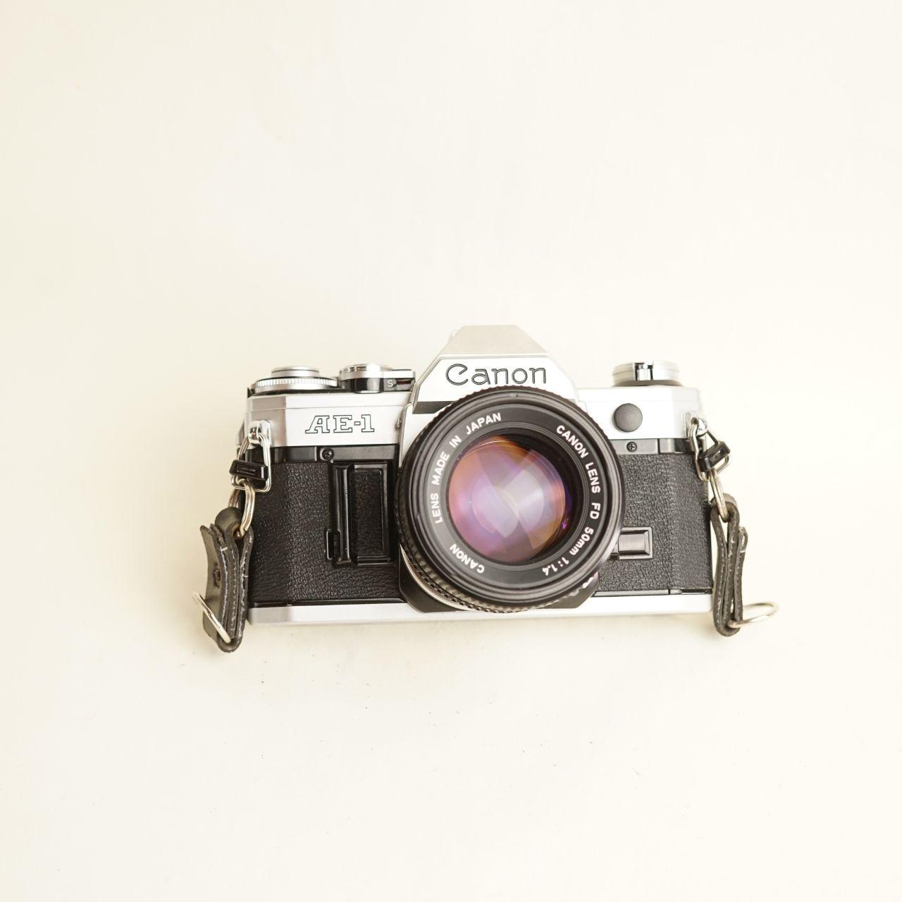 Canon AE-1 Film Camera | 50mm 1.4 Lens | 35mm SLR | Tested & Working | Silver